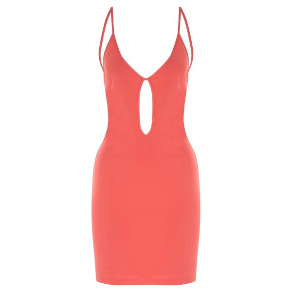 Zeynep Arcay | Women | Key Hole Mini Dress | Pink Discount