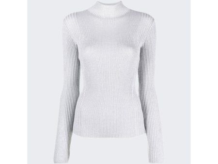 Dion Lee | Women | Light Reflective Rib Skivvy | Silver Discount