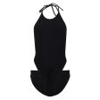 Lisa Marie Fernandez | Women | One Piece Wrap Maillot Swimsuit | Black on Sale