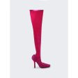 Vetements | Women | Velvet High Boomerang Sock Boots | Pink For Discount