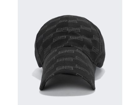 Balenciaga | Men | Monogram Baseball Cap | Black Supply