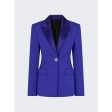 The Attico | Women | Stretch Wool Gabardine Blazer | Blue For Discount