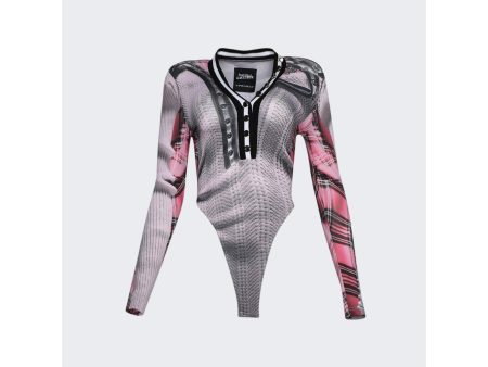 Y Project | Women | X Jean Paul Gaultier Trompe-l oeil Cardigan Bodysuit | Pink Cheap