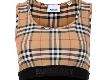 Burberry | Logo Vintage Check Bra Top | Archive Beige Online Hot Sale