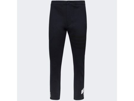 Thom Browne | Seersucker Loopback 4-button Vent Trousers | Navy For Cheap