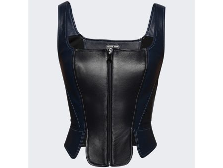 Marine Serre | Women | Blue-tones Zipped Corset | Blue Online Hot Sale