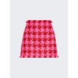 Versace | Women | Tweed Pied De Poule Mini Skirt Parade Red And Fuchsia For Cheap