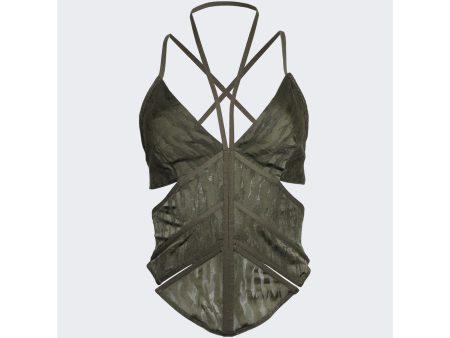 Dion Lee | Women | Camo Lace Corset | Military Green Online