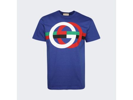 Gucci | Men | Cotton Jersey T-shirt | Blue For Discount