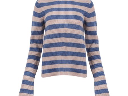 LHD | Anglet Wool-cashmere Sweater | Blue x Grey Discount