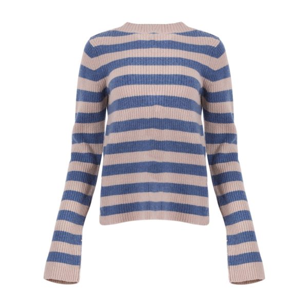 LHD | Anglet Wool-cashmere Sweater | Blue x Grey Discount