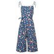 LHD | The Hibiscus Jumpsuit | Mini Fruit Print Navy For Discount