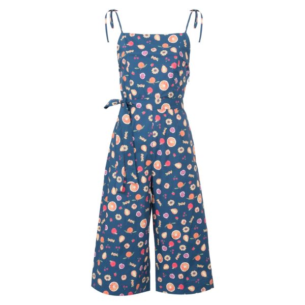 LHD | The Hibiscus Jumpsuit | Mini Fruit Print Navy For Discount