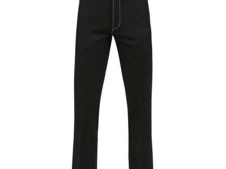 Burberry | Men | Grain De Poudre Wool Tailored Trousers | Black Discount