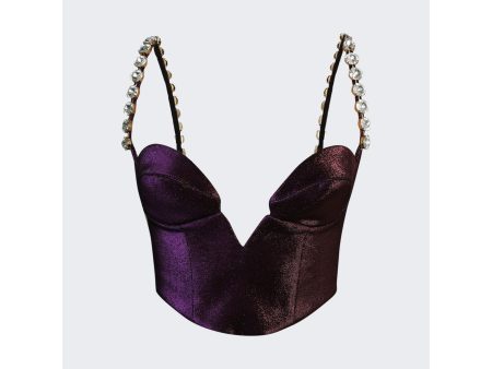 Area | Mussel Cup Bustier | Purple For Sale