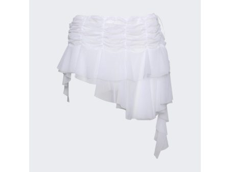 Ester Manas | Women | Micro Ruched Skirt | White Discount