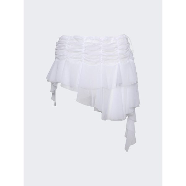 Ester Manas | Women | Micro Ruched Skirt | White Discount