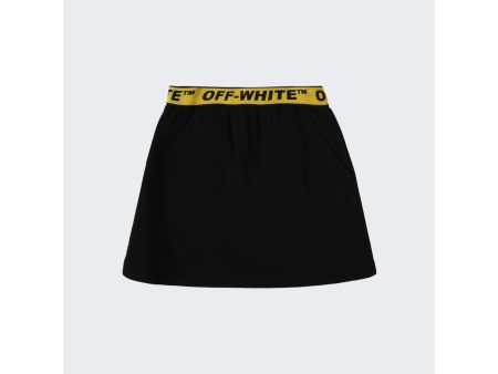 Off-White | Logo Industrial Sweat Skirt | Black Yellow Fashion