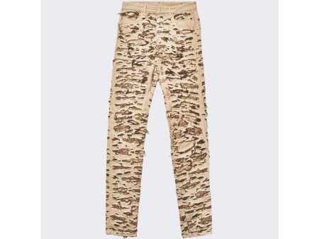 Givenchy | Men | Zipped Slim Fit Denim Trousers | Beige Online