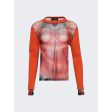 Y Project | Women | X Jean Paul Gaultier Trompe-l oeil Ruffle Cardigan Top Burnt Orange Fashion