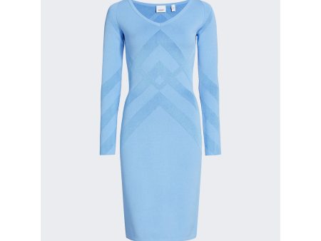 Burberry | Women | Orietta Long Sleeve Midi Dress | Foxglove Blue For Sale