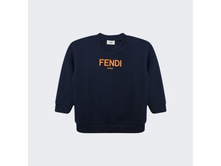 Fendi Kids | Kids Logo Sweatshirt | Navy For Discount