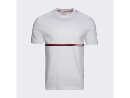 Thom Browne | Men | Medium Weight Jersey Short Sleeve T-shirt | White Cheap