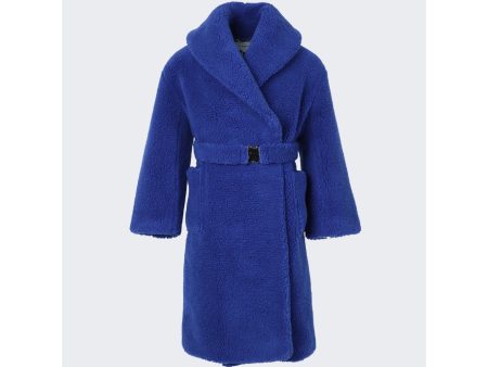 Casablanca | Recycled Polyester Shearling Robe | Blue Discount