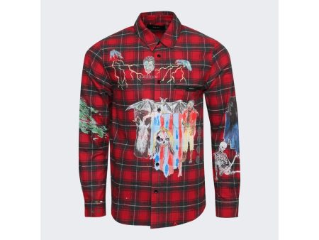 Amiri | X Wes Lang Blood  38 Shirt | Red Discount