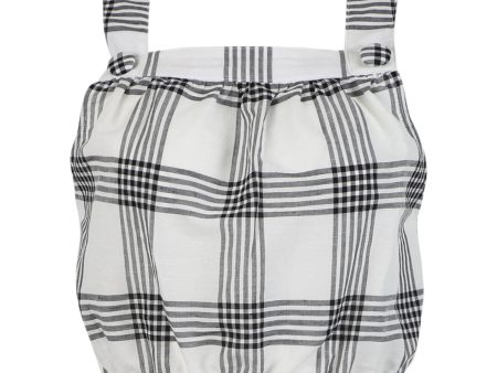 Lisa Marie Fernandez | Women | Blouson Button Top Black And White Check Fashion