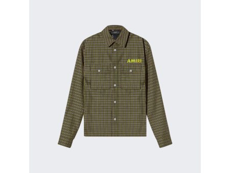 Amiri | Men | Logo Overshirt | Sage Green Online Hot Sale