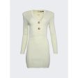 Balmain | Women | Short Knit Dress | Yellow Online