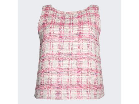 Lisa Marie Fernandez | Women | Sleeveless Jacquard Top | Pink Tweed For Cheap