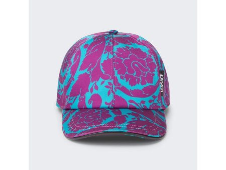 Versace | Baroque Baseball Cap Turquoise on Sale