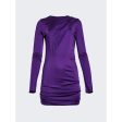 Versace | Women | Slashed Mini Dress | Bright Dark Orchid on Sale