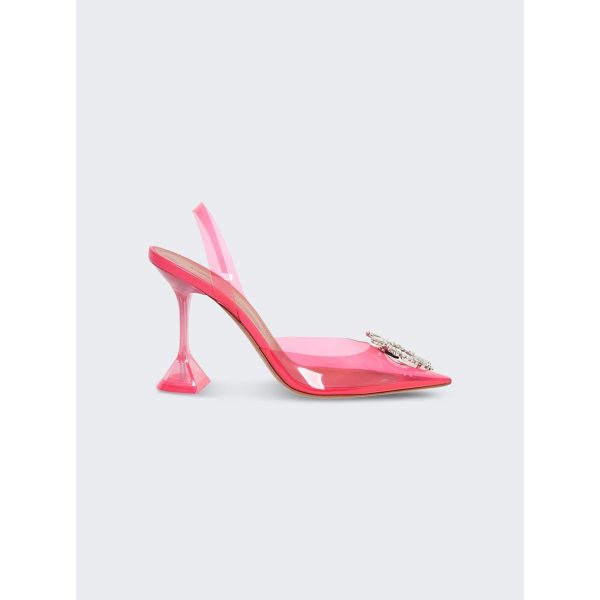 Amina Muaddi | Women | Pvc Begum Glass Slingback Pump | Bubblegum on Sale