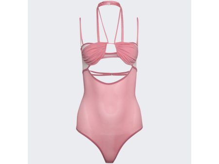 Nensi Dojaka | Women | Draped Double Bra Bodysuit | Blossom Pink Online Sale