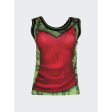 Y Project | Women | Jean Paul Gaultier Trompe-l oeil Lingerie Tank Top | Red x Green Online Hot Sale