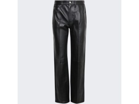 Alexander Wang | Women | Mid Rise Relaxed Straight 5 Pocket Pants Black Fashion