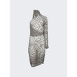 Mugler | Women | Star Print Mini Dress | Nude 01 x Graphite Online now