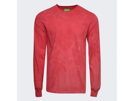 Notsonormal | Men | Splashed Long-sleeve Tee | Scarlet Red Fashion