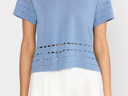 Clio Top | Dusty Blue For Discount