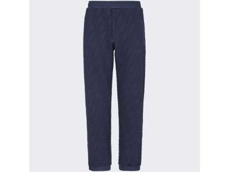 Fendi | Men | Embossed Jersey Sweatpants | Navy on Sale