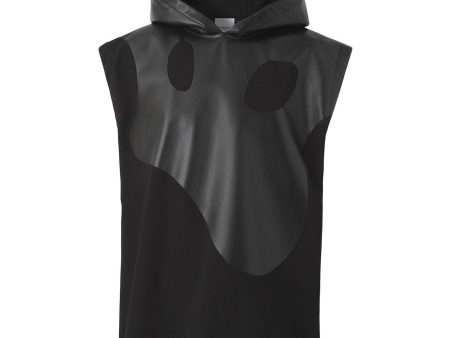 Burberry | Men | Monster Graphic Cotton And Lambskin Sleeveless Hoodie | Black Online Hot Sale