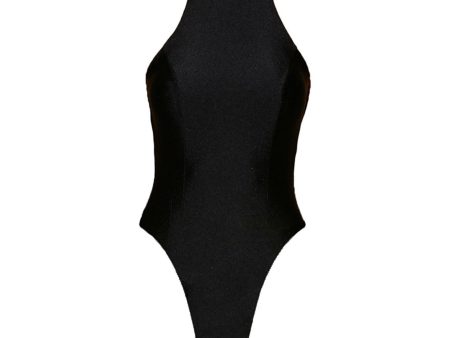 Lisa Von Tang | Women | Mandarin Gymnast Bodysuit | Black For Discount