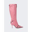 Balenciaga | Women | Tall Cagole High Heel Boot | Pink Online