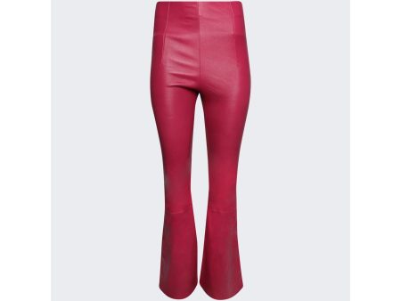 Amiri | Flare Leather Leggings Fuchsia Pink Online