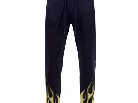 Just Don | Cashmere Knit Flame Sweatpants Navy Discount