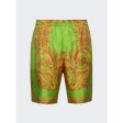 Versace | Barocco 660 Silk Shorts | Lime x Gold Hot on Sale