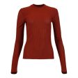 Givenchy | Women | Ribbed Crewneck Sweater | Terracota Cheap